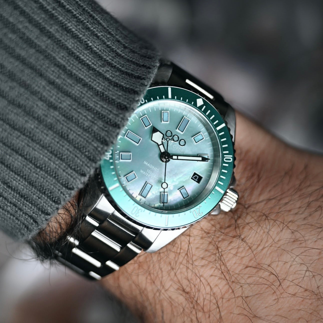 TURQUOISE CASANOVA 38MM - MOTHER OF PEARL