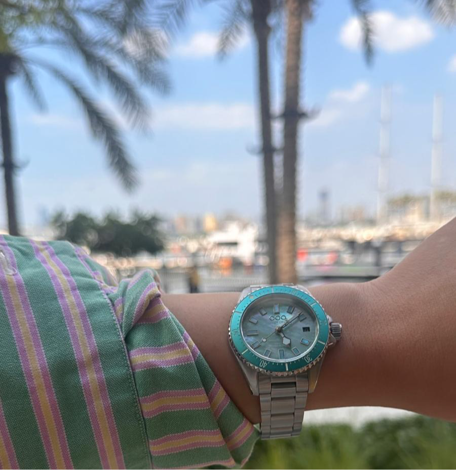 TURQUOISE CASANOVA 38MM - MOTHER OF PEARL