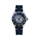 BLUE LEATHER STRAP 20 MM - ULTRA BRUSHED LONDON