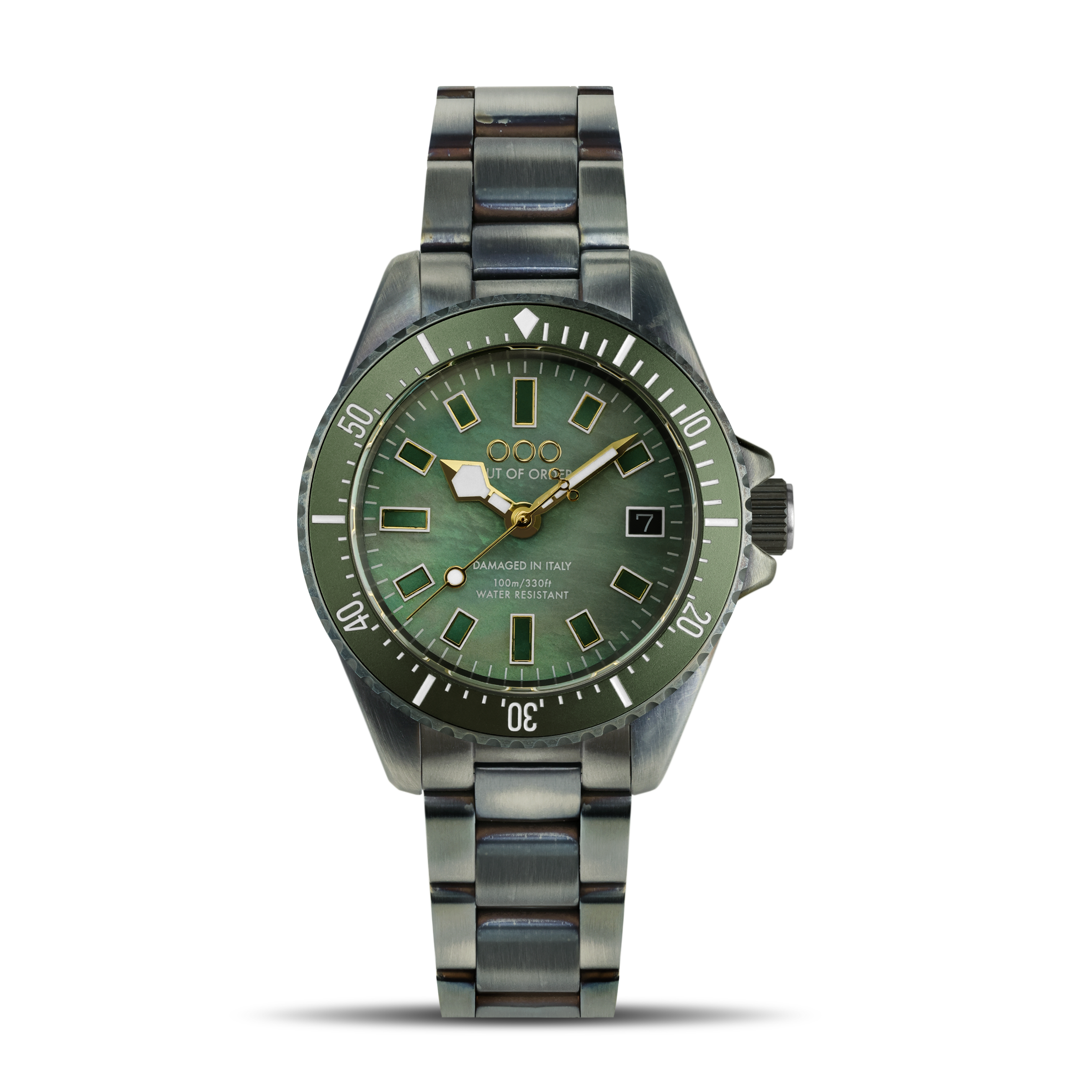 GREEN CASANOVA 38MM - MOTHER OF PEARL