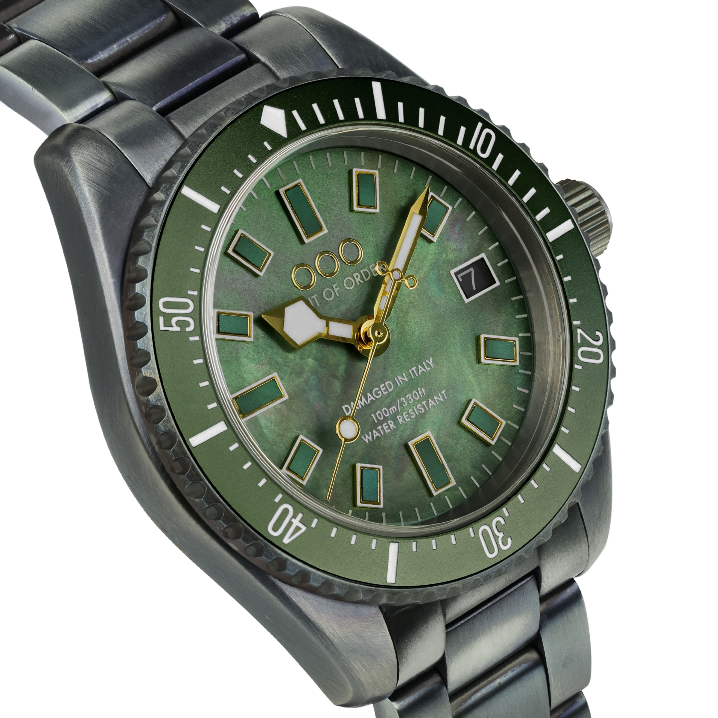 GREEN CASANOVA 38MM - MOTHER OF PEARL