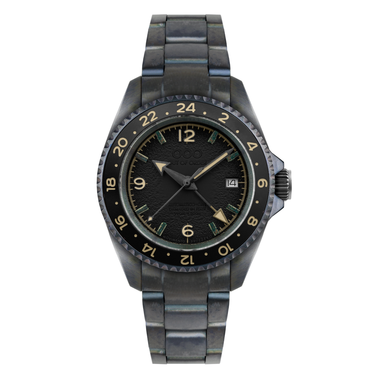 Montre Chronographe Out Of Order Torpedine Black - Acier 42mm - Étanche 100m - Neuf Avec Boîte