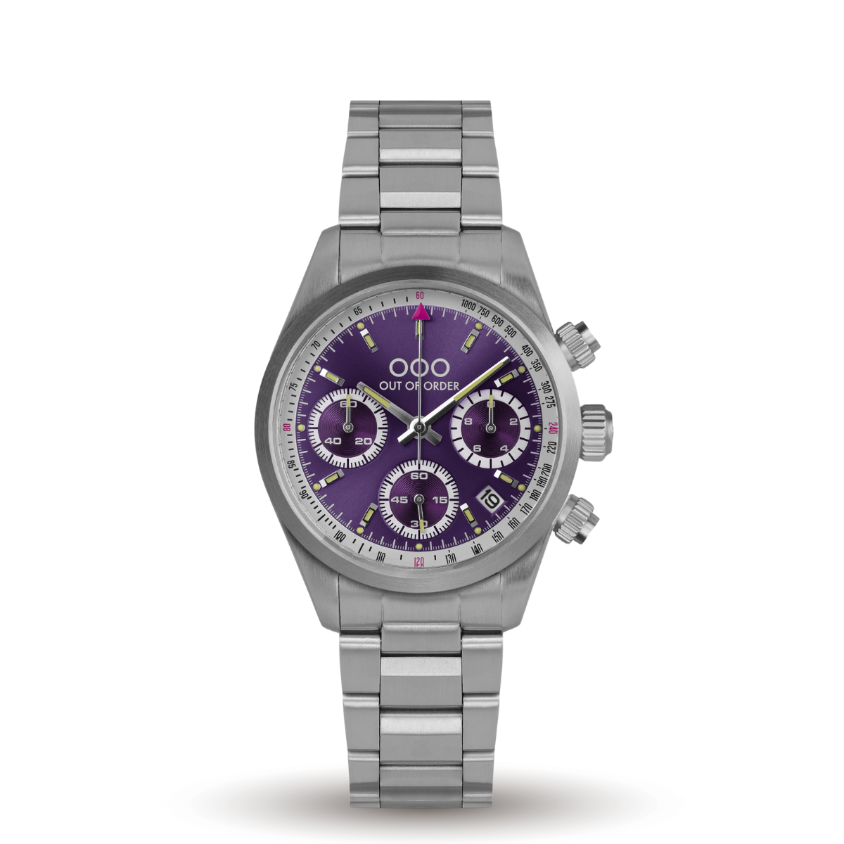 PURPLE SPORTY CRONOGRAFO - STAINLESS STEEL - ULTRA BRUSHED