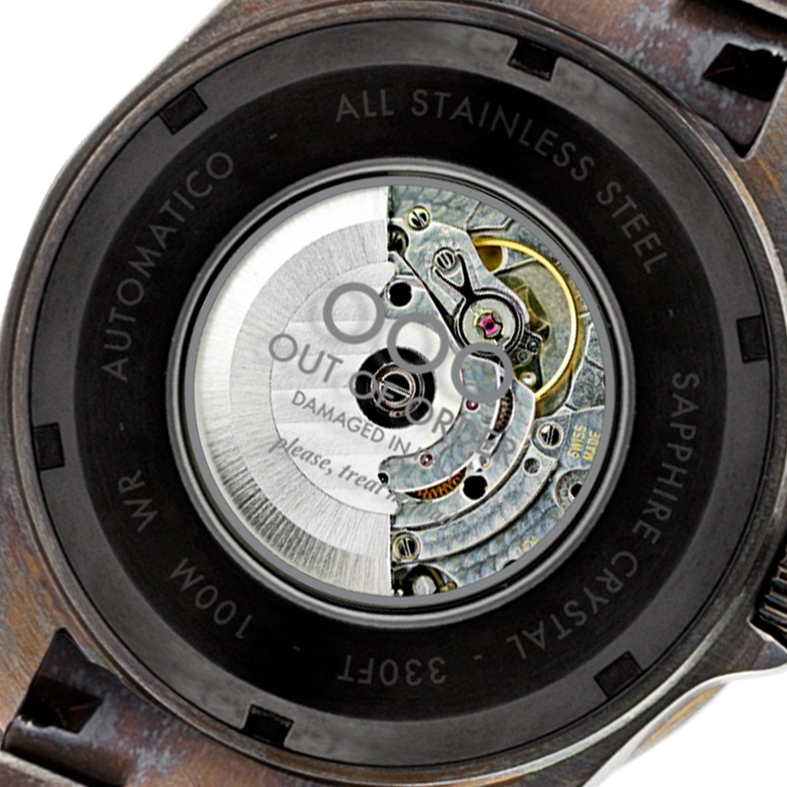 Black Swiss Automatico Ø44mm| Out Of Order Watches – Out of Order