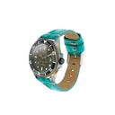 Mint Croco Leather