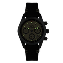 CREAM SPORTY CRONOGRAFO - BLACK LEATHER STRAP